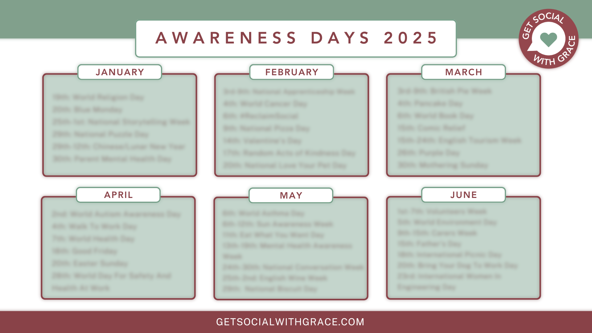 Calendar Awareness Months 2025 Your Month by month Guide To Health Calendar Awareness Months 2025 Your Month by month Guide To Health